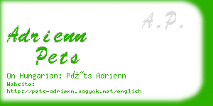 adrienn pets business card